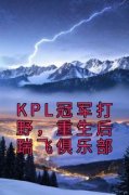 疯狂狗头鱼最新小说《KPL冠军打野